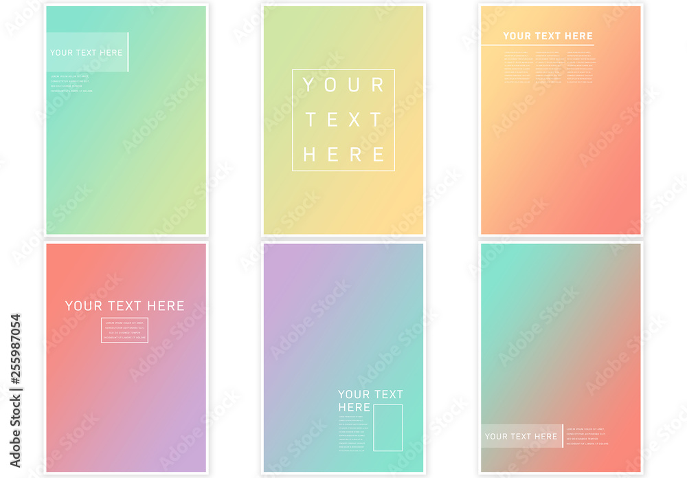 Abstract Flyer Layout with Modern Gradient Colors Stock Template ...
