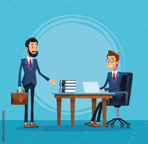 Businessman bankers cartoon