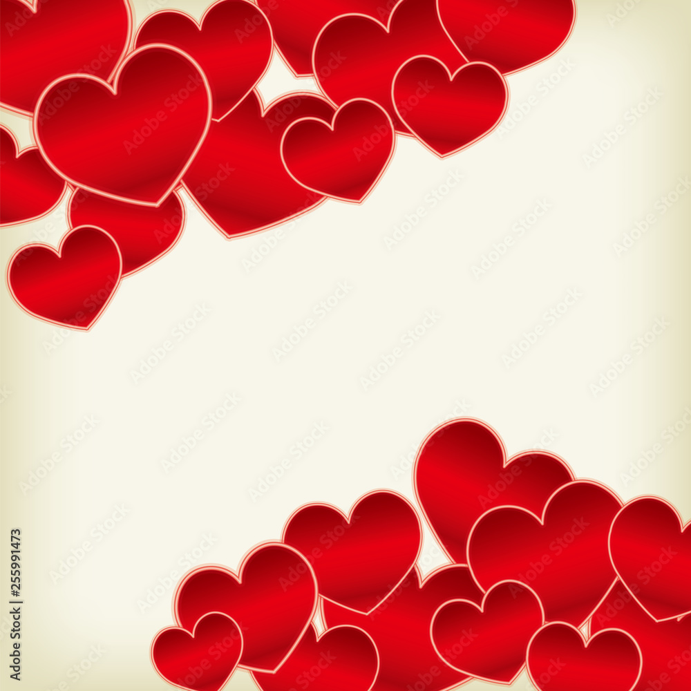 かわいいハート素材 Stock Vector Adobe Stock