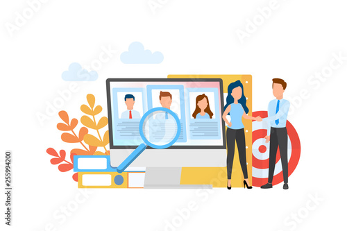 Recruitment concept. Idea of employment and human