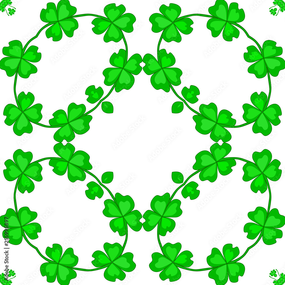 The design element is a square, wonderful clover leaf as a symbol for Saint Patrick, The design element is a square, wonderful clover leaf as a symbol for Saint Patrick,