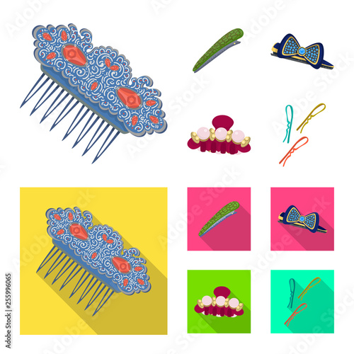 Vector illustration of beauty and fashion symbol. Set of beauty and female stock vector illustration.