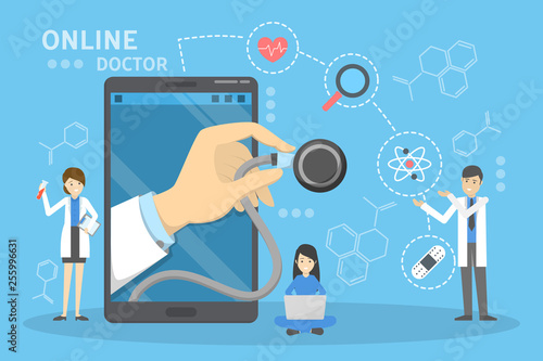 Online medical consultation concept. Idea of digital
