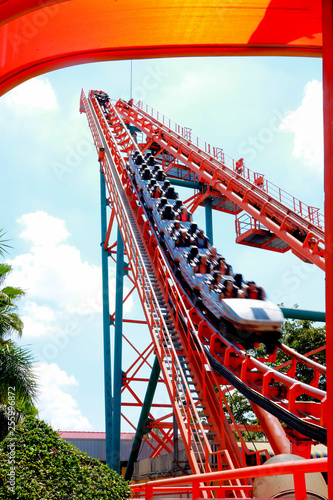 Amusement park Roller coaster rail