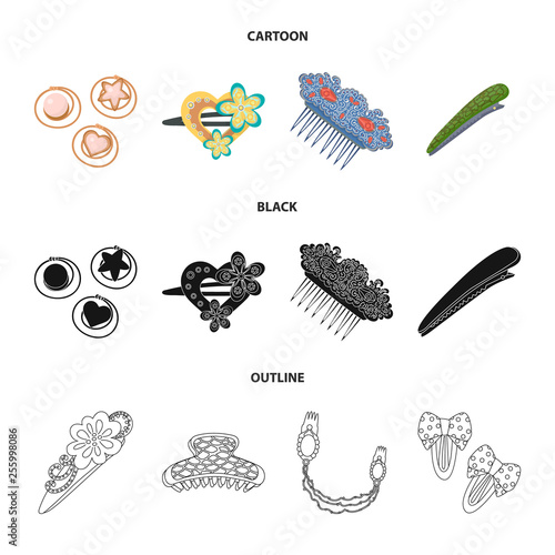 Isolated object of beauty and fashion icon. Set of beauty and female stock vector illustration.