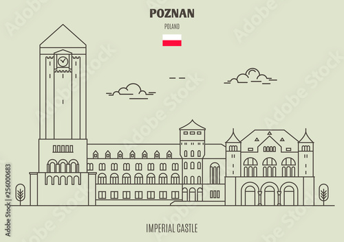 Imperial Castle in Poznan  Poland. Landmark icon
