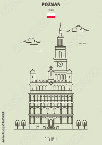 City hall in Poznan, Poland. Landmark icon