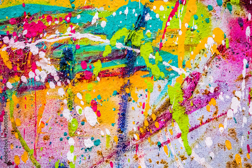Arrière plan tâches de peinture multicolore © PicsArt