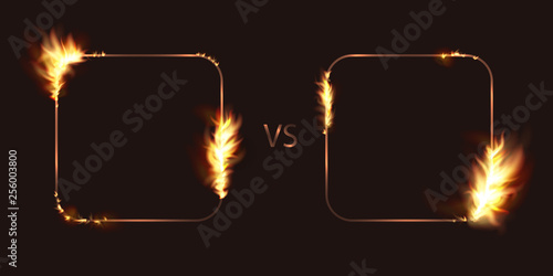 Vector isolated illustration of versus screen 