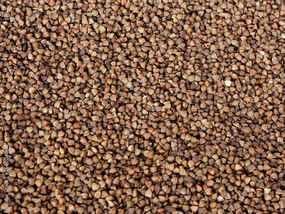 buckwheat groats on white buckwheat groats on white
