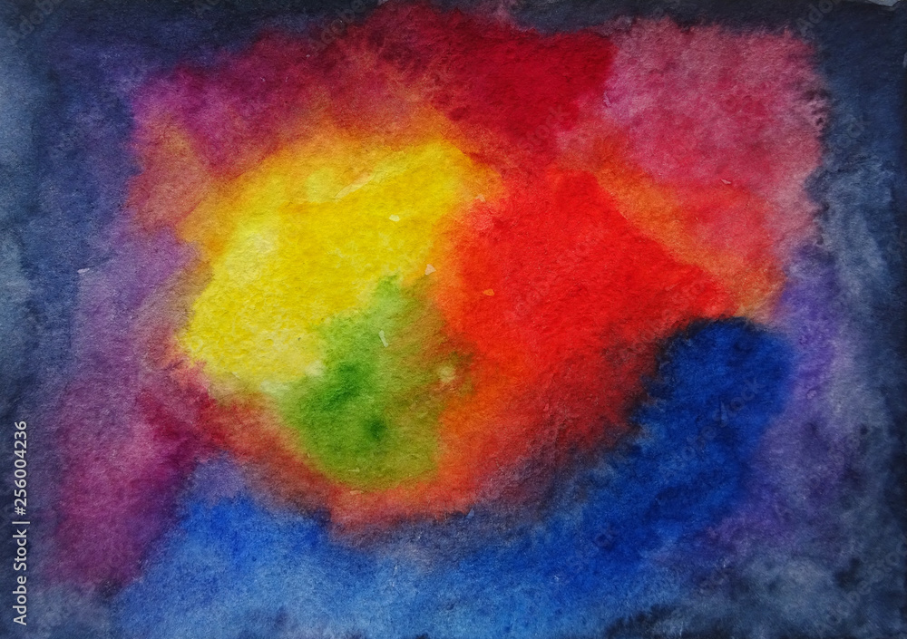 hand drawn watercolor abstract colorful background
