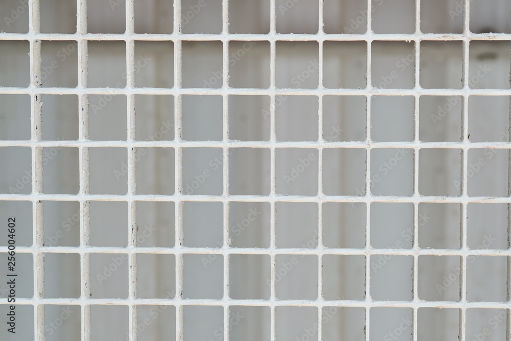 Abstract white metallic lattice