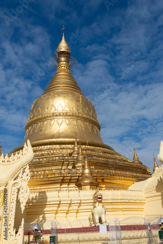 The Maha Wizaya Pagoda located on Shwedagon Pagoda Road in Dagon Township  Yangon  Myanmar. The pagoda  built in 1980 Known locally as    Ne Win   s Pagoda 