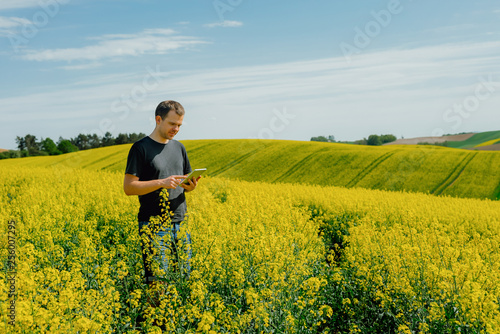 Agriculture Farmer holding tablet
