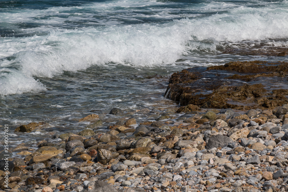 Details of sea and stony coast, Crete, Greece Details of sea and stony coast, Crete, Greece