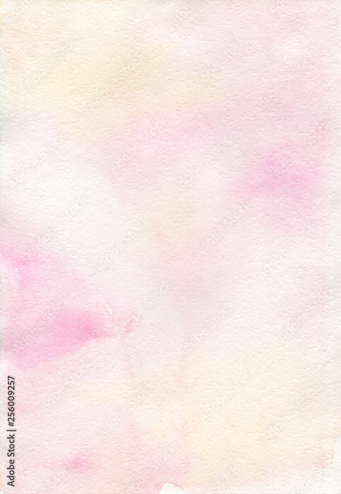 Handpainted cream  pink watercolor texture