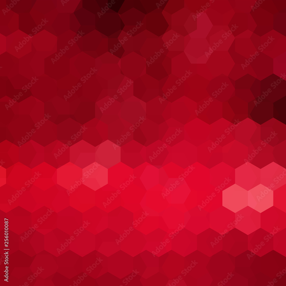 Abstract background consisting of red hexagons. Geometric design for business presentations or web template banner flyer. Vector illustration Abstract background consisting of red hexagons. Geometric design for business presentations or web template banner flyer. Vector illustration