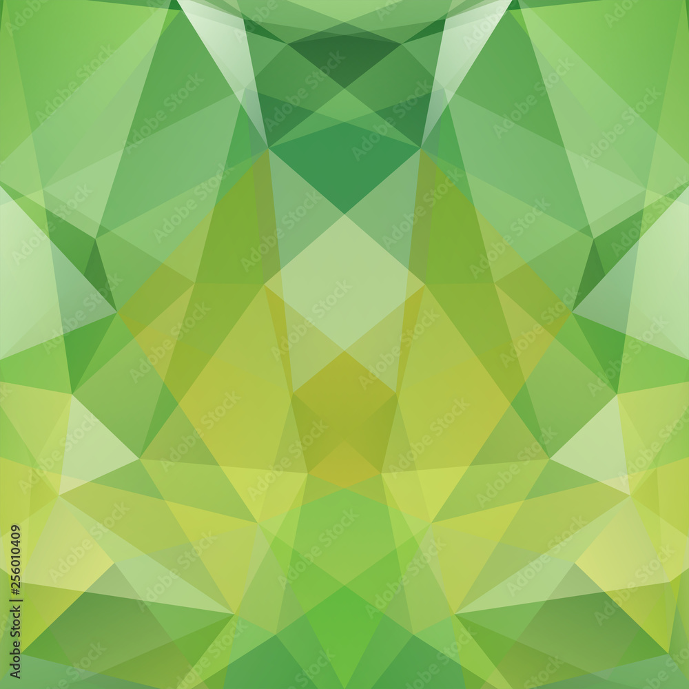 Fototapeta premium Green polygonal vector background. Can be used in cover design, book design, website background. Vector illustration