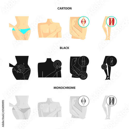 Vector illustration of hospital and rendering icon. Set of hospital and help vector icon for stock.
