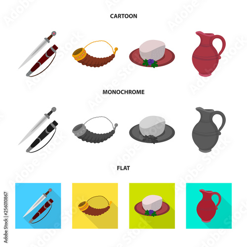 Vector design of culture and sightseeing sign. Collection of culture and originality stock symbol for web.