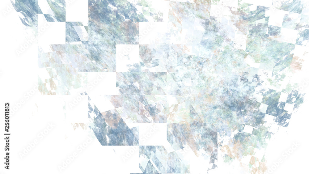 Abstract grunge background with chaotic grey shapes. Digital art. 3d rendered fractal illustration.