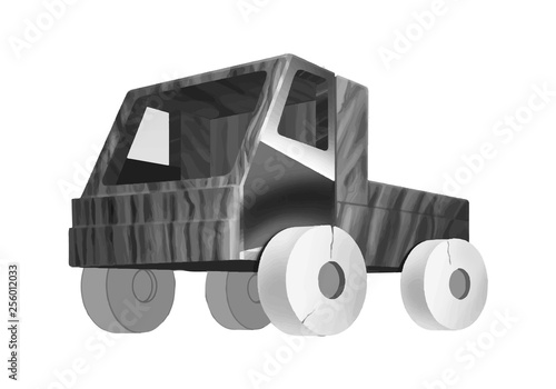Realistic cool car art. Isometric vector illustration- vektorgrafik.