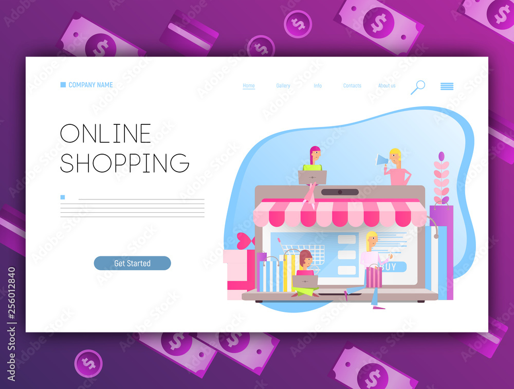 Fototapeta premium Online Shopping Card
