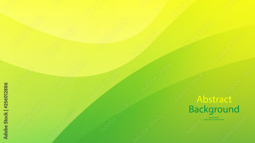 Fototapeta premium Green color and Yellow color background abstract art vector