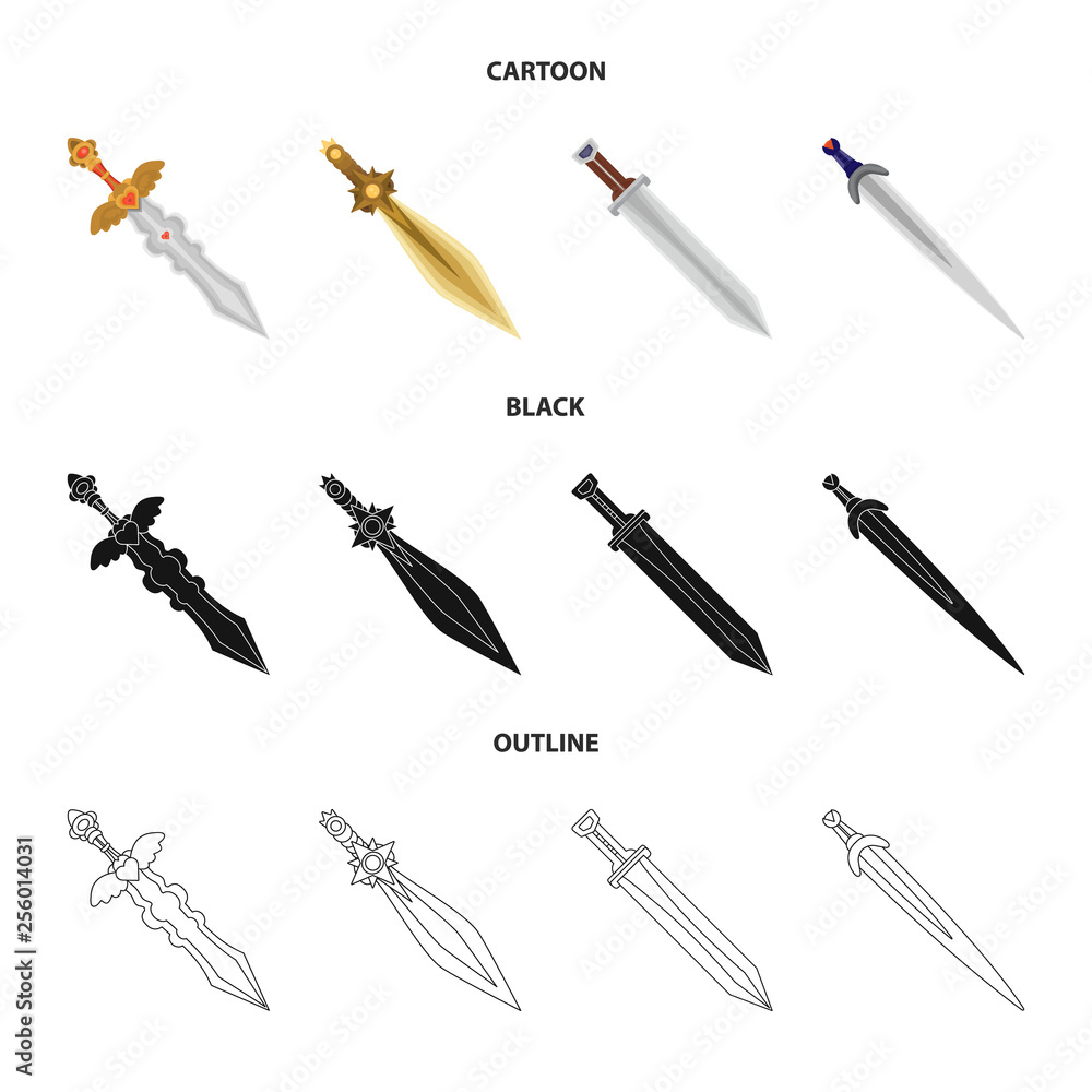 Vector design of game and armor sign. Set of game and blade stock symbol for web. Vector design of game and armor sign. Set of game and blade stock symbol for web.