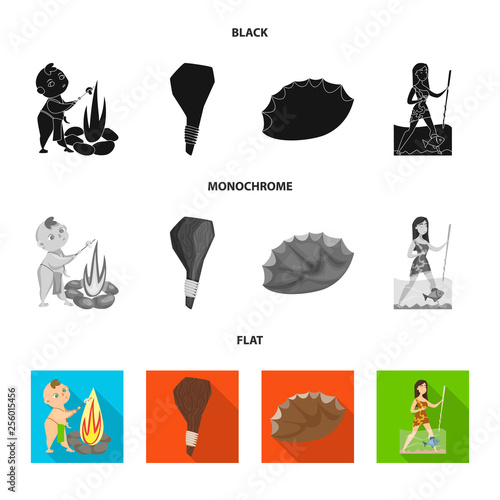 Isolated object of evolution  and prehistory icon. Collection of evolution  and development  vector icon for stock.
