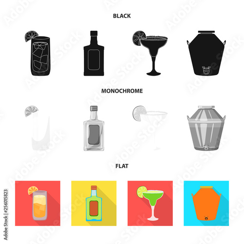 Vector design of cafe and Latin icon. Set of cafe and national vector icon for stock.