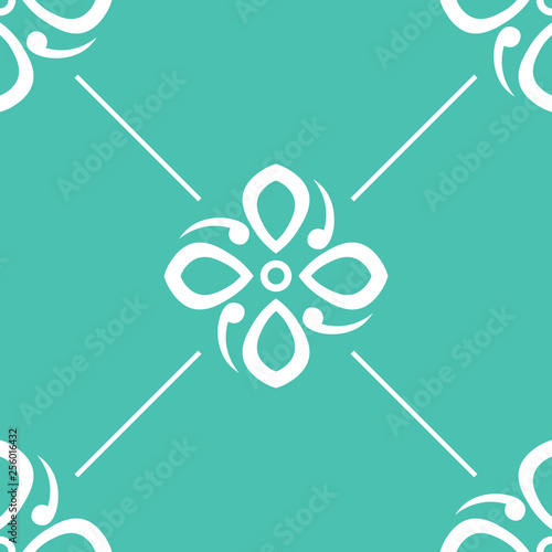 abstract floral seamless pattern with flowers, netting and leaves