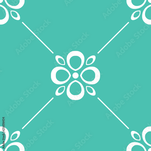 abstract floral seamless pattern with flowers, netting and leaves