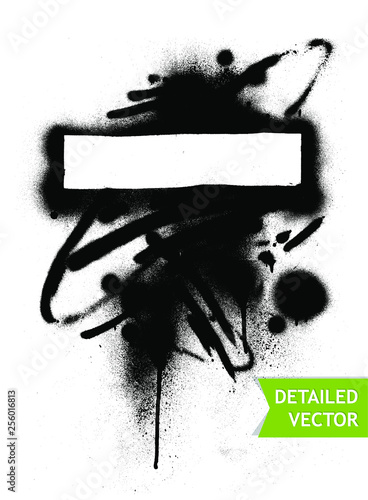 Abstract spray paint elements. Highly detailed vector