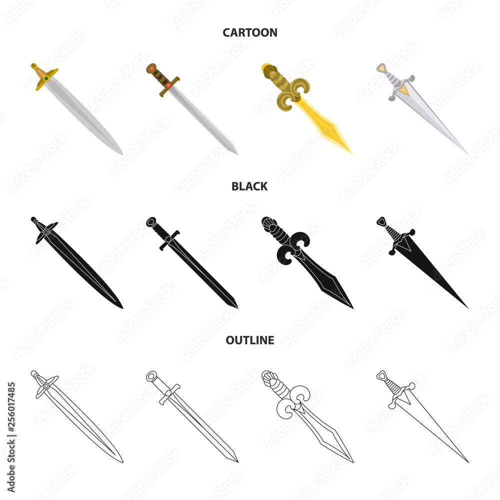 Isolated object of game and armor sign. Set of game and blade vector icon for stock. Isolated object of game and armor sign. Set of game and blade vector icon for stock.