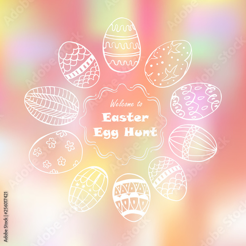 Invitation Card for Easter Holiday Egg Hunt