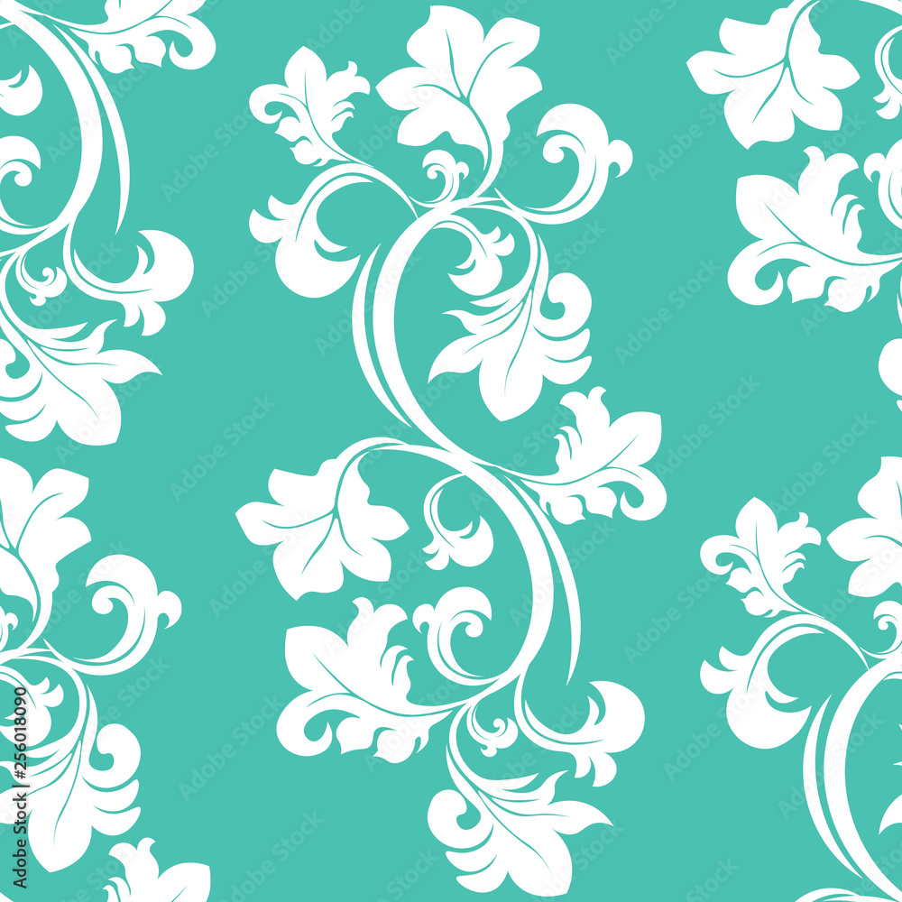 Floral seamless pattern leaves