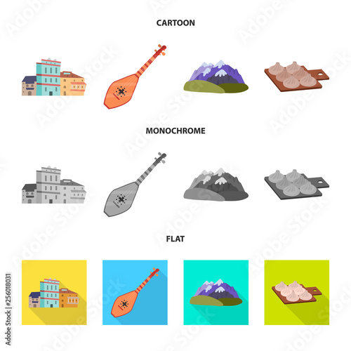 Vector design of culture and sightseeing symbol. Collection of culture and originality stock vector illustration.