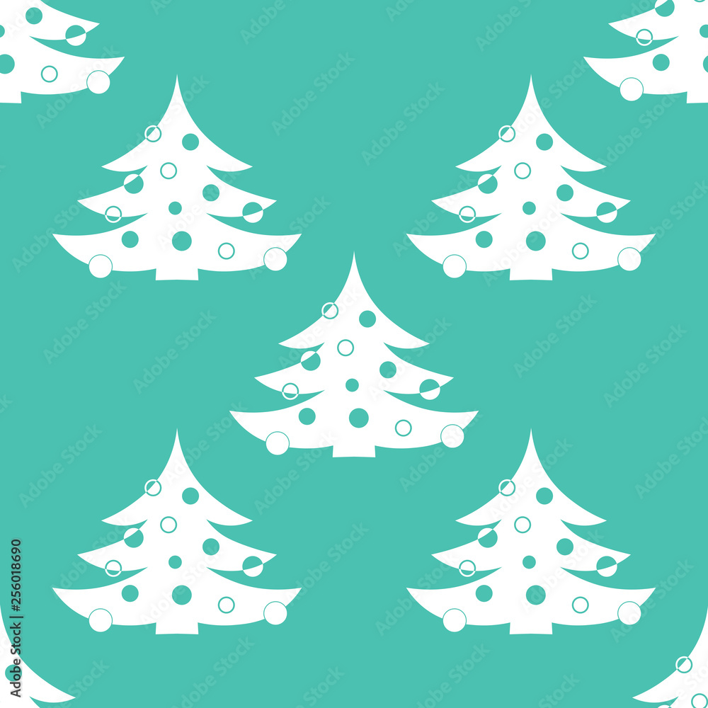 Christmas tree with toys seamless pattern Christmas tree with toys seamless pattern