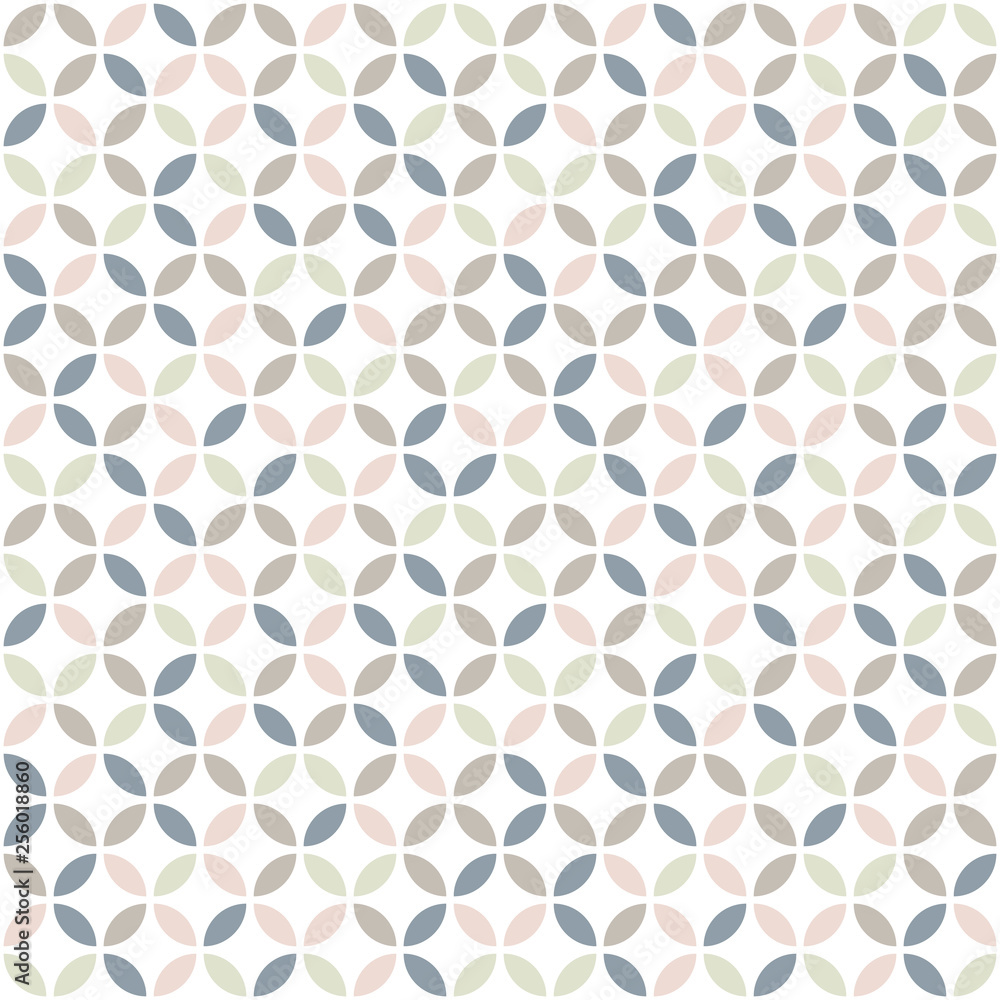 Geometric seamless pattern in pastel colors. Mid century design. Vector wallpaper. Geometric seamless pattern in pastel colors. Mid century design. Vector wallpaper.