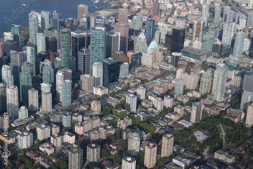 Flight cityscapes of Vancouver