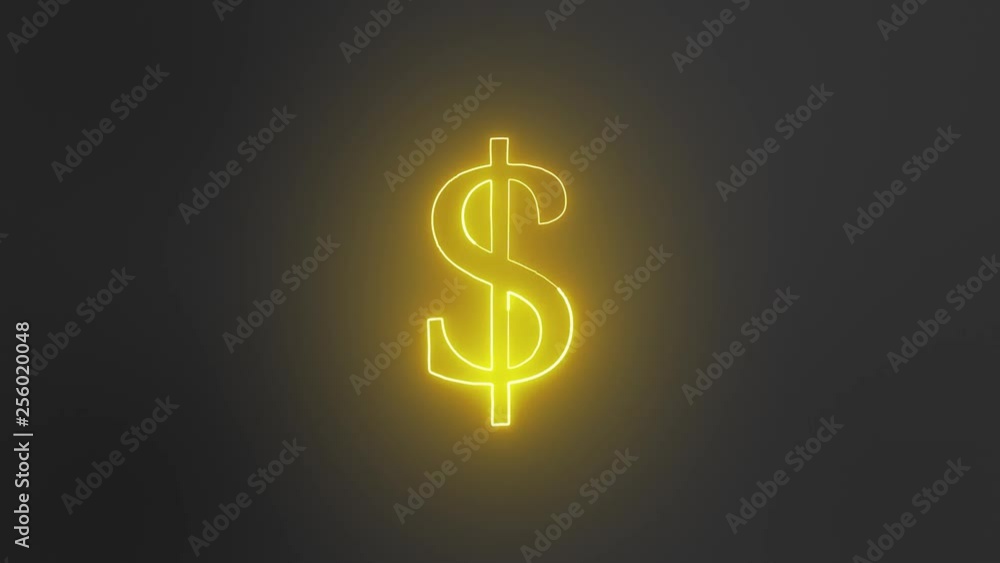 Dollar Neon Currency Sign Dollar Neon Currency Sign
