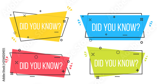 Creative vector illustration of did you know question mark label badge isolated on transparent background. Art design knowledge post for interesting post or article. Abstract concept graphic element