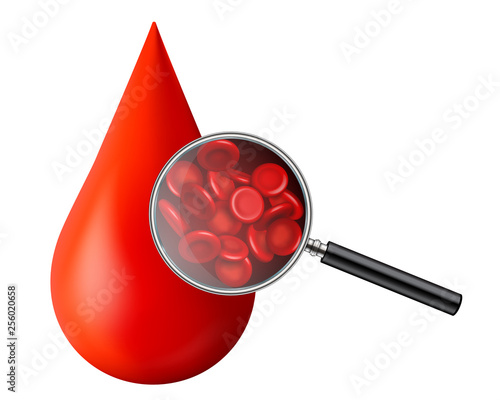 Creative vector illustration of red blood cells stream, microbiological medical erythrocyte isolated on white transparent background. Art design medicine. Abstract concept graphic science element