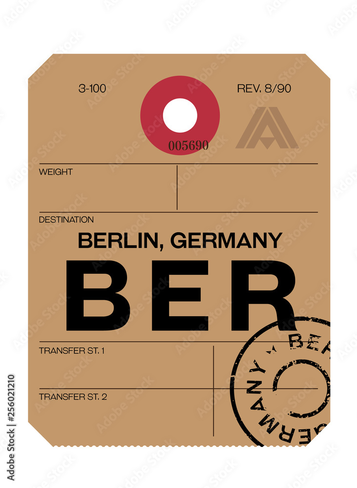 Airport luggage tag online
