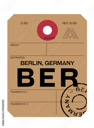 berlin airport luggage tag