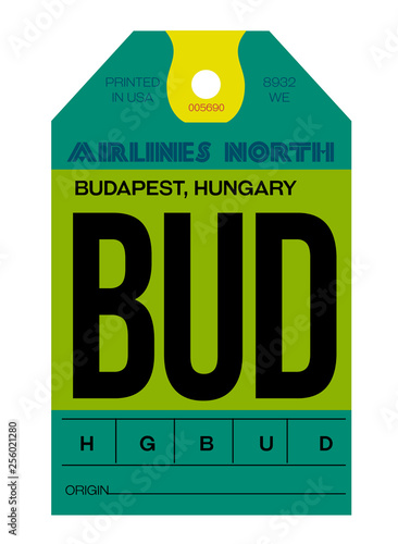 Photography Budapest airport luggage tag