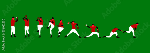 Lanzador beisbol secuencia