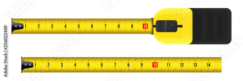 Creative vector illustration of tape measure, measuring tool, ruler, meter isolated on transparent background. Art design roulette template. Abstract concept graphic element