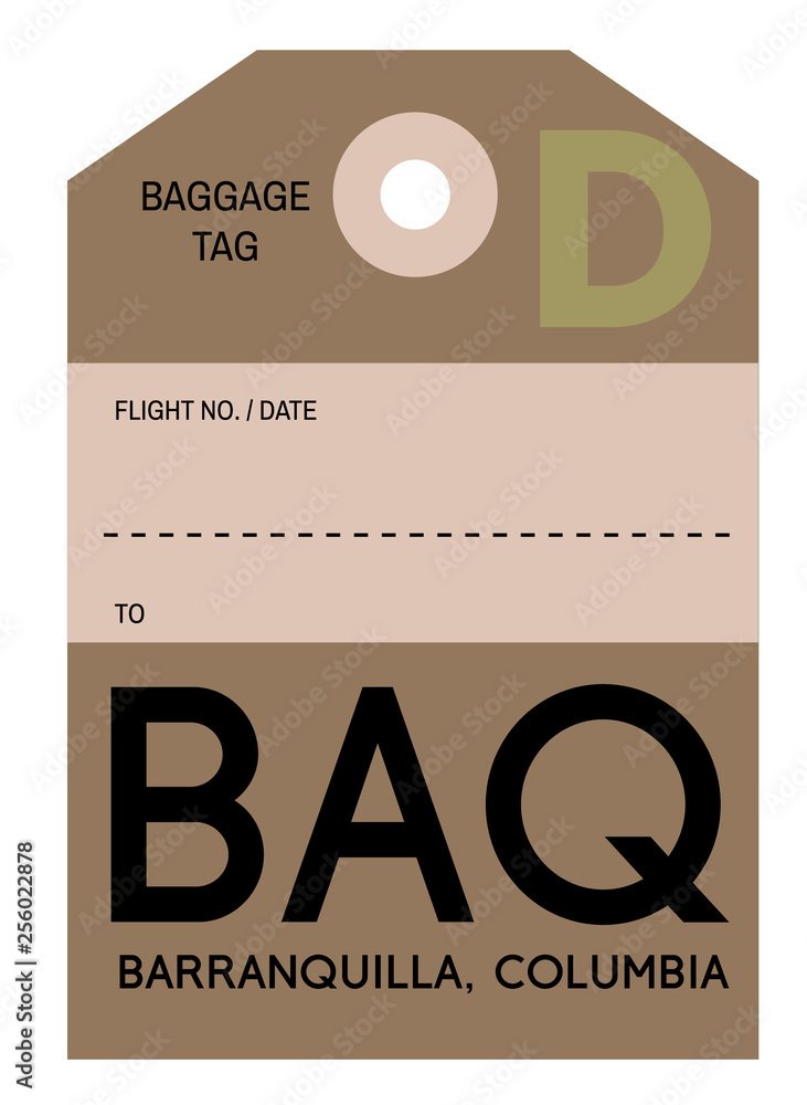 Φωτογραφία Barranquilla airport luggage tag